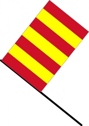 drapeau écoté rouge jaune