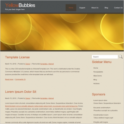yellowbubbles 模板