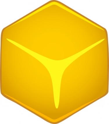 Yellowd-Cube-ClipArt-Grafik