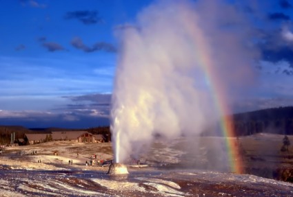 arco iris de geyser Yellowstone