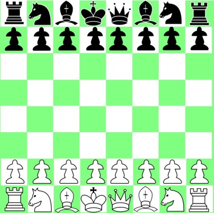 sin embargo, juego de ajedrez de otro clip art