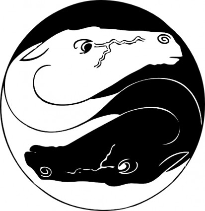 ClipArt cavalli di yin yang