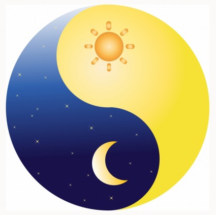 Luna e sole di ying yang