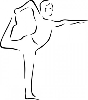 Yoga-Posen stilisierte ClipArt