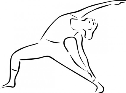 瑜伽姿势程式化的剪贴画