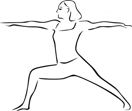 Yoga poses clipart estilizado