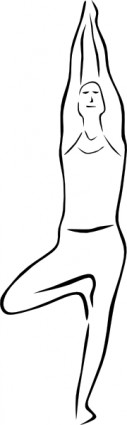 Yoga poses stylisées clipart
