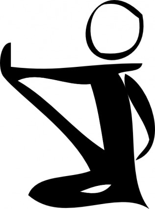 Yoga estiramientos posición clip art