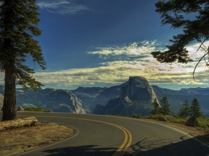 Yosemite đường hình nền thế giới Hoa Kỳ