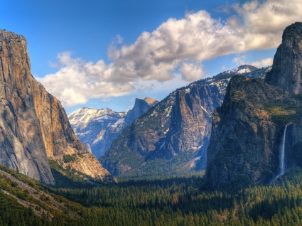 Lembah Yosemite wallpaper pemandangan alam