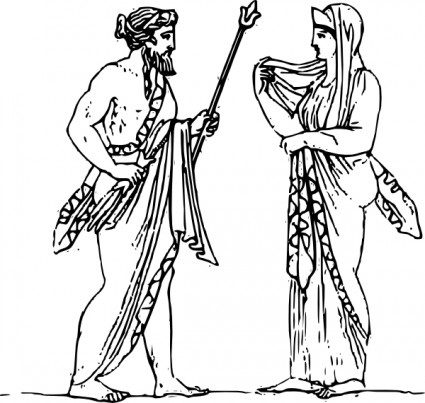 Zeus und Hera ClipArt