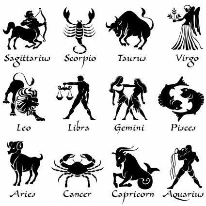 grafica vettoriale silhouette di zodiaco