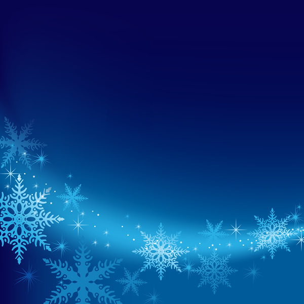 Beautiful Blue Snowflake-vector Background-free Vector Free Download