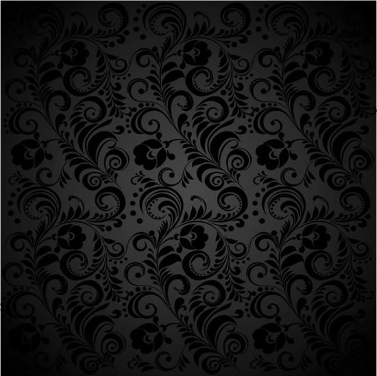 Black Flower Pattern-vector Pattern-free Vector Free Download