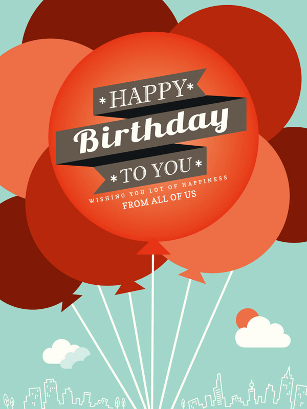 Creative Background Balloon Birthday-vector Background-free Vector Free  Download