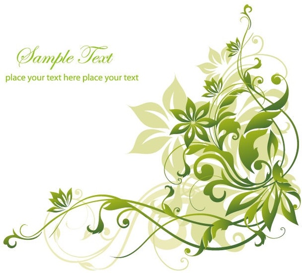 Abstract Green Floral Background Vector Graphic Art-vector Abstract-free  Vector Free Download