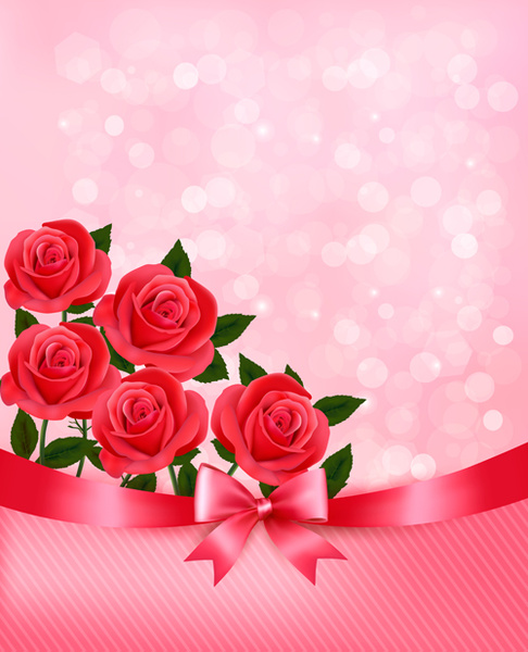 Beautiful Flower With Pink Backgrounds Vector-vector Flower-free Vector  Free Download