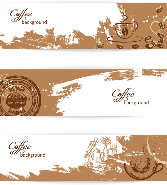 Coffee Banner Background-vector Banner-free Vector Free Download
