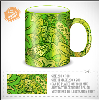 Cup Print Abstract Pattern Vector-vector Abstract-free Vector Free Download