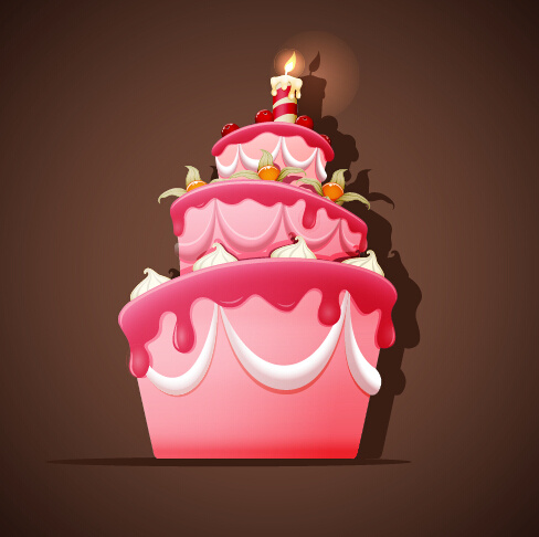 Cute Birthday Cakes Free Vector Background-vector Trust To Nature-free  Vector Free Download
