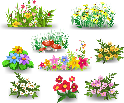 Different Beautiful Flower Design-vector Flower-free Vector Free Download