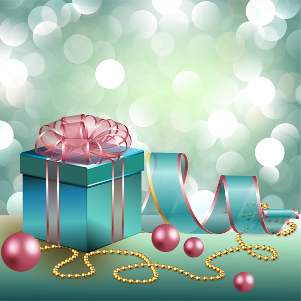 Elegant Gift And Bow On Abstract Background-vector Abstract-free Vector  Free Download