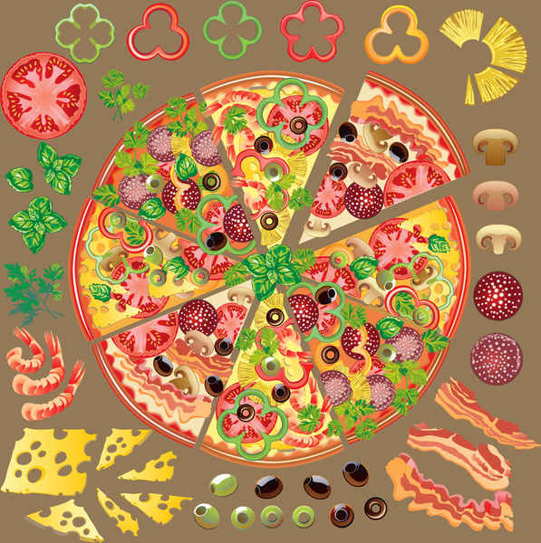 Pizza Background-vector Background-free Vector Free Download