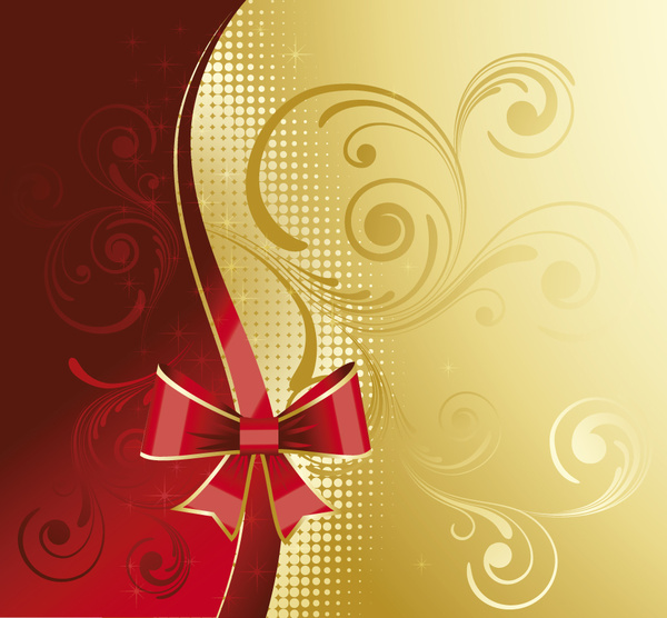 Red And Golden Floral Background Vector-vector Floral-free Vector Free  Download