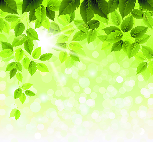 Refreshing Green Leaves Background Vector-vector Background-free Vector  Free Download