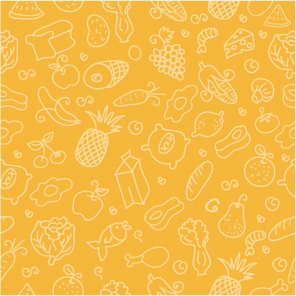 Seamless Pattern: Food-vector Trust To Nature-free Vector Free Download