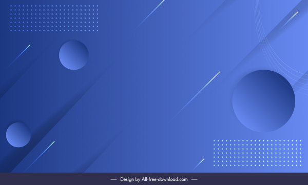 Technology Background Template Bright Blue Flat Circles Decor-vector  Icon-free Vector Free Download