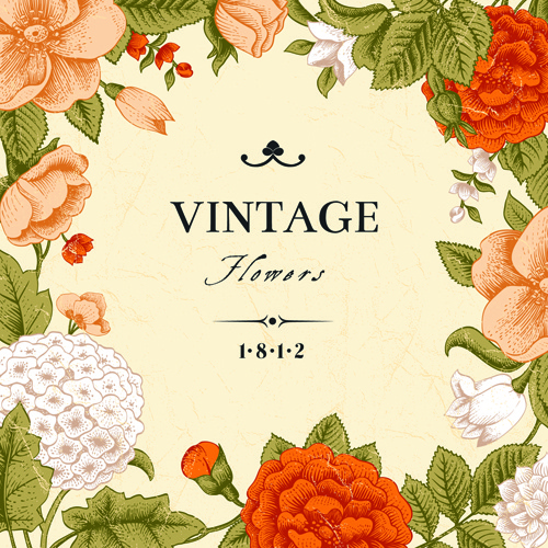 Vintage Flower Design Background Art-vector Flower-free Vector Free Download
