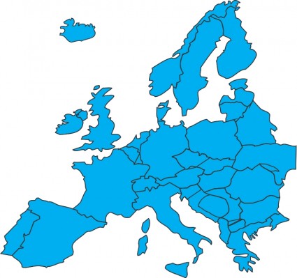 欧洲国家轮廓图图片