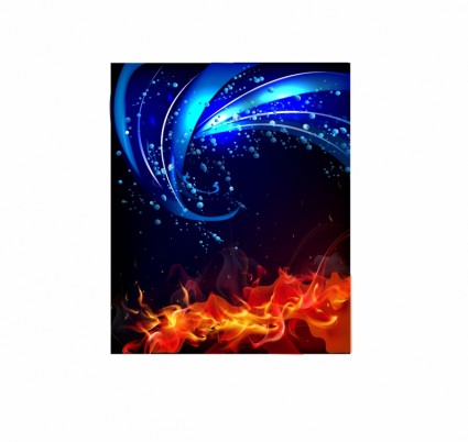 Fire And Water Background-vector Abstract-free Vector Free Download