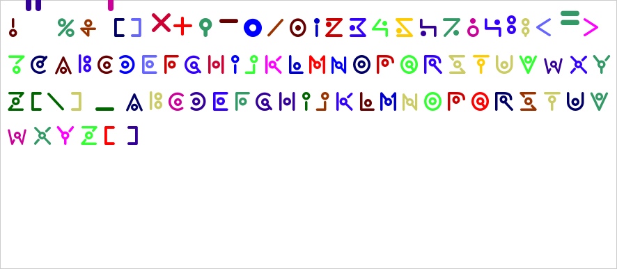 外星语言符号字体图片