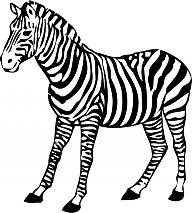 Gambar Zebra Clip Art Vektor Gratis Download Mewarnai di Rebanas - Rebanas